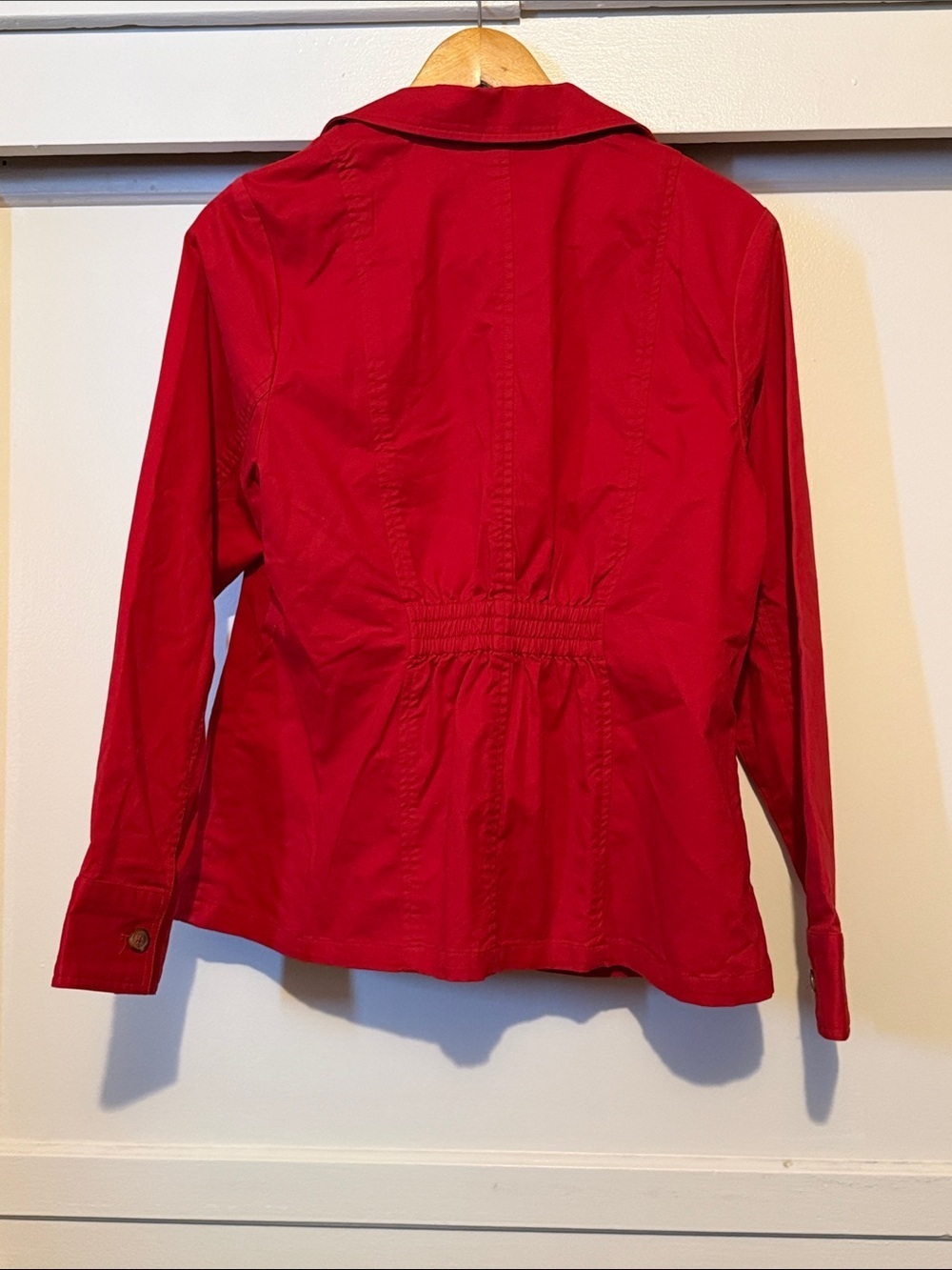 Joan Rivers Red Cotton Single-Button Blazer - Picture 6 of 7